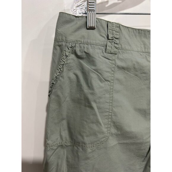 Dockers Womens Khaki Green Cotton Skirt With Buttoned Back Pockets Sz 18 - Picture 4 of 10